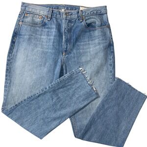 Rag Bone Jean Helena High Rise‎ Ankle Skinny Jeans Light Wash Distressed Size 30